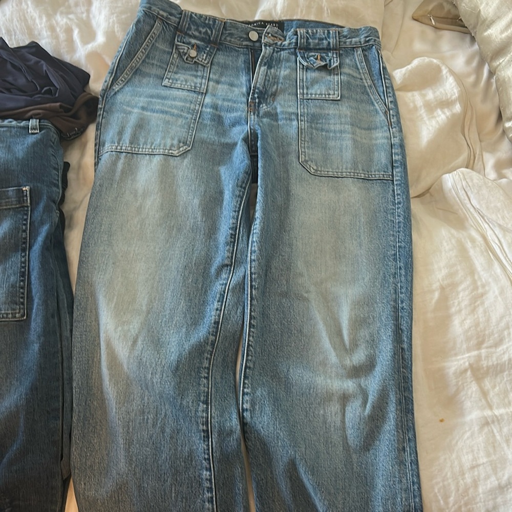 Veronica Beard Crosbie Wide Leg High Rise jeans